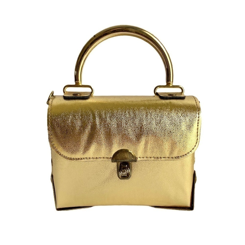 Vintage Gold Trunk Box Bag 60’s‎ Mini Purse